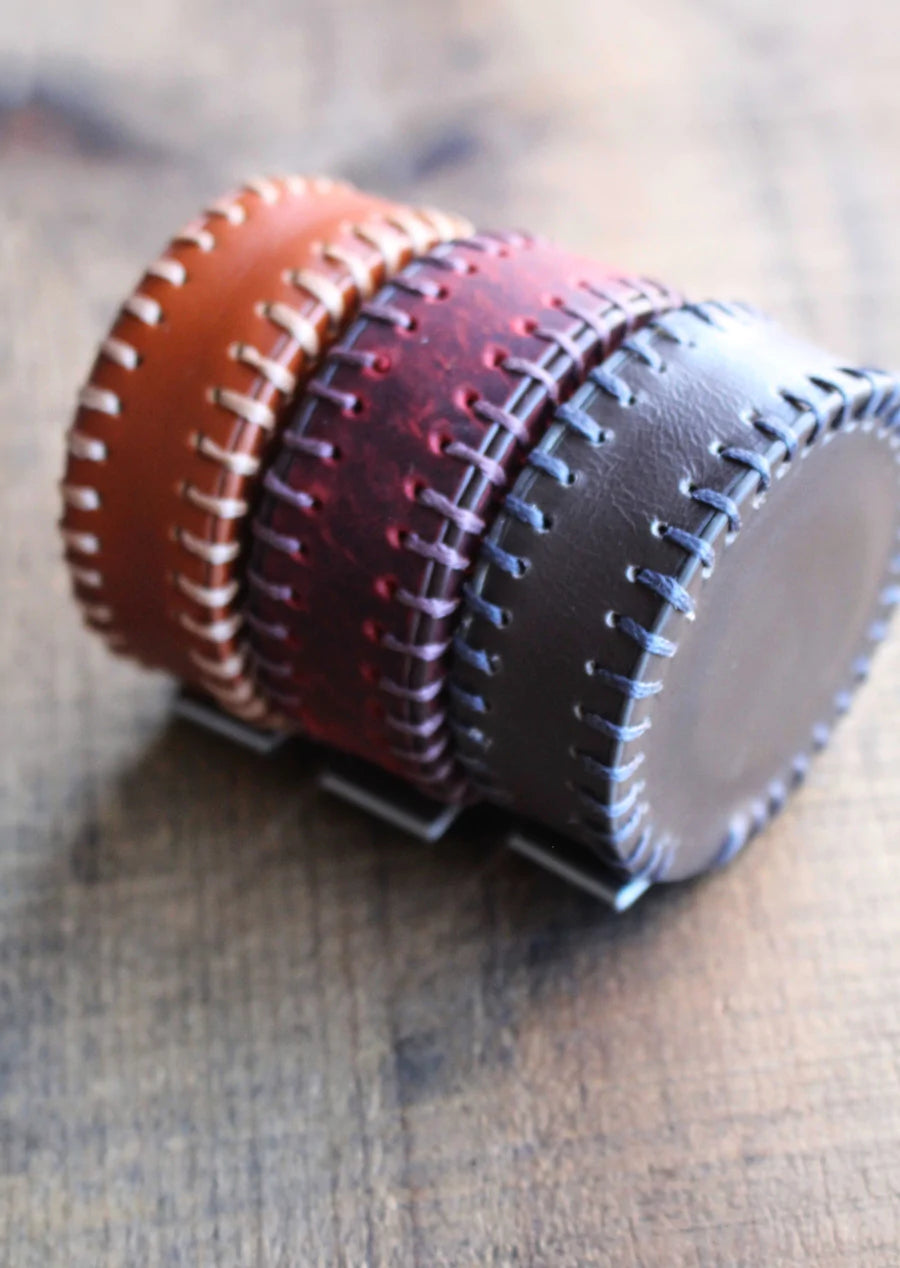 Hand-Stitched Leather Tape Measure – Monarch Knitting